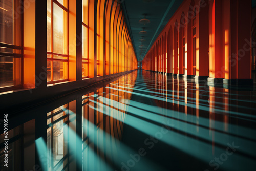 A photograph of abstract shadows and reflections that evoke the atmosphere of a detective story. 