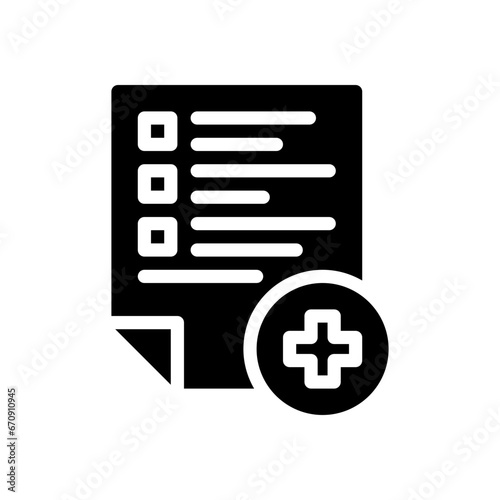 medical report glyph icon