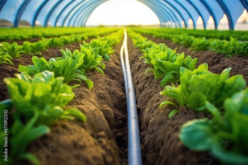 close-up of an underground irrigation systems opening