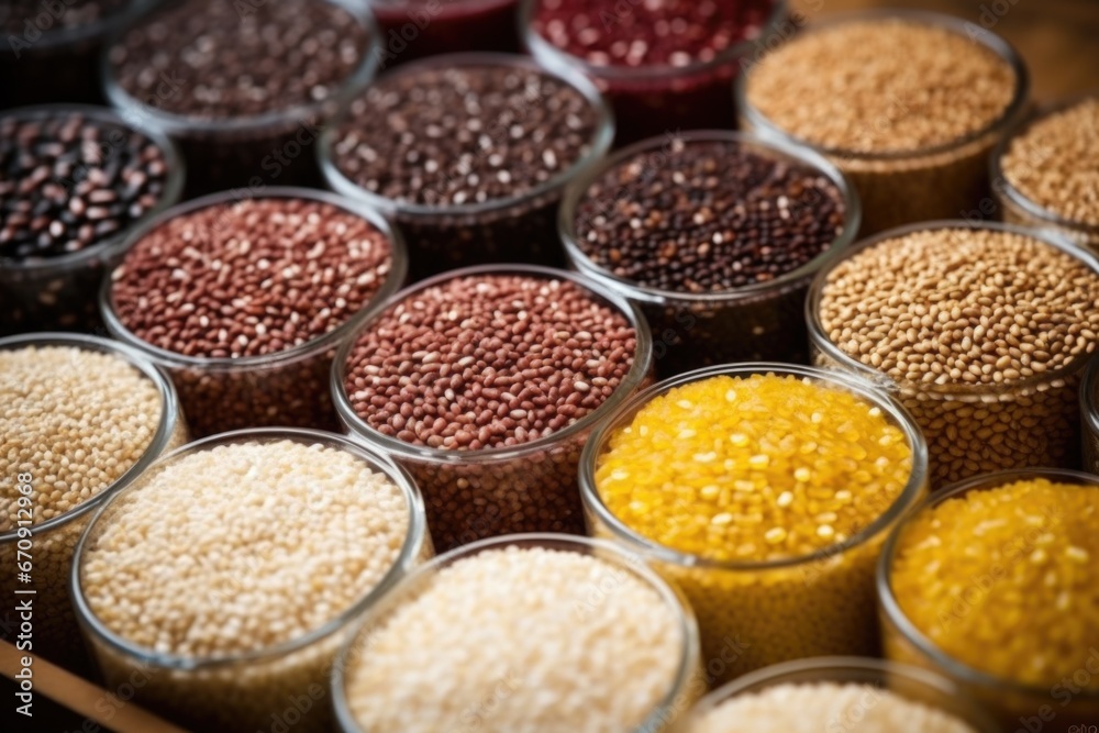 detailed shot of various grains used in liqueur production detailed shot of various grains used in liqueur production