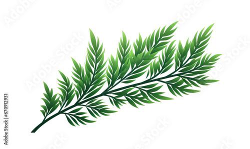 Green branch logo isolated on a white background