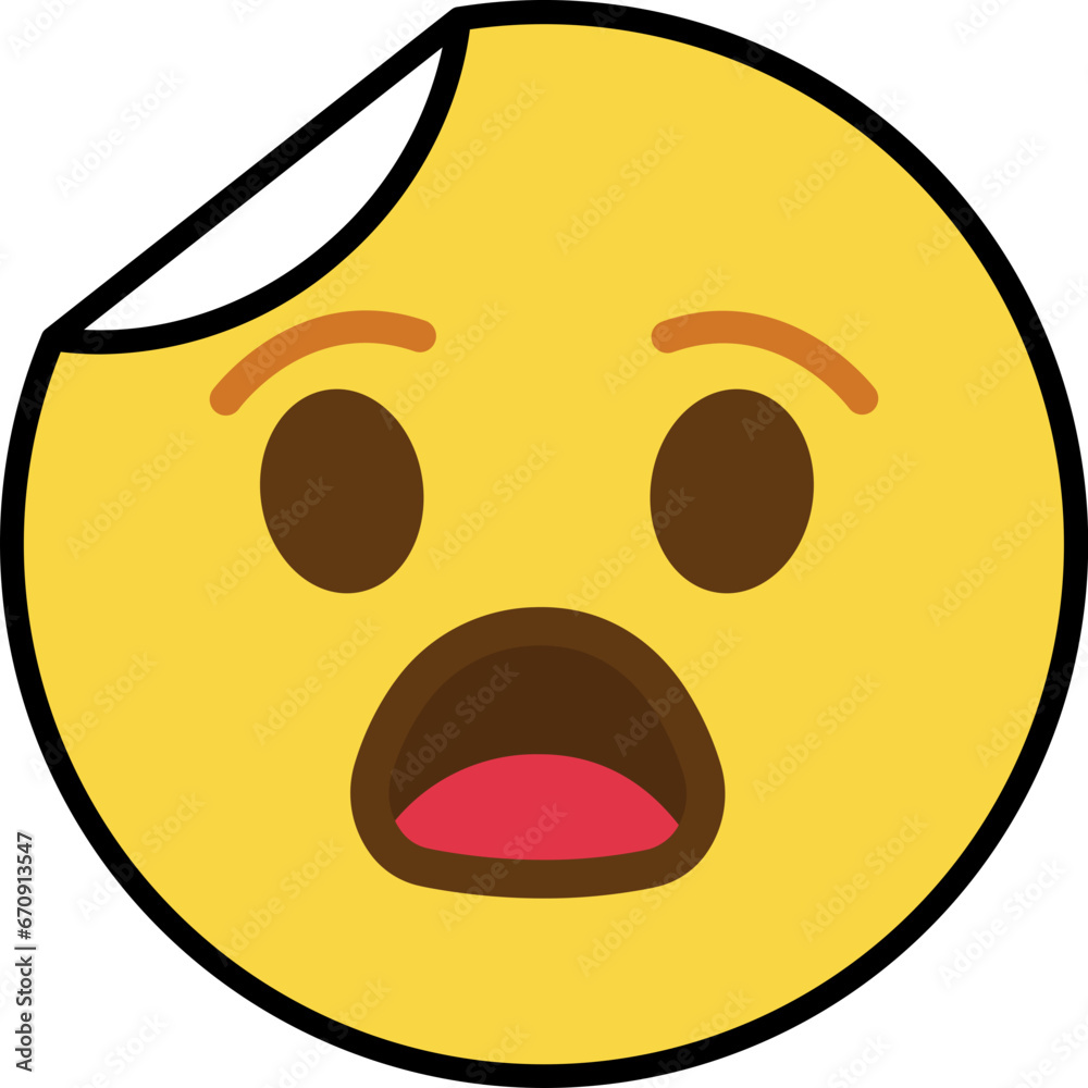 Fototapeta premium shock sticker emoji icon