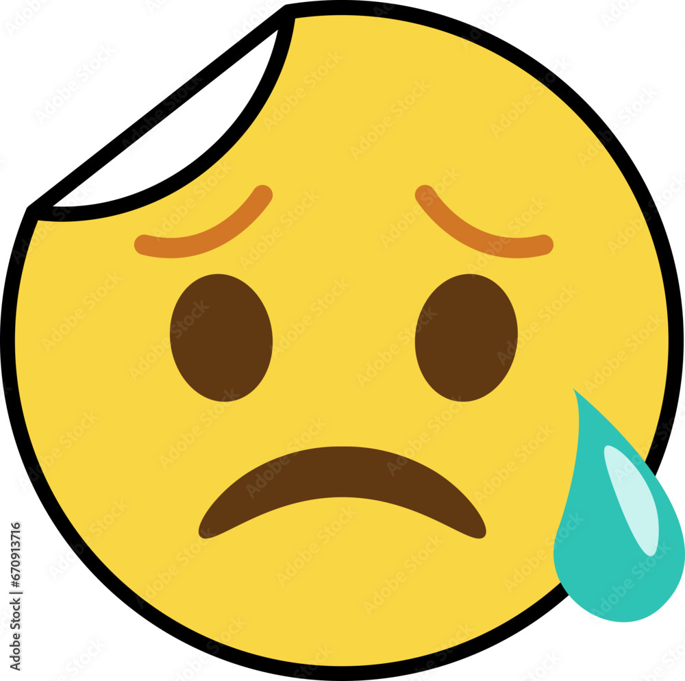 sad and awkward sticker emoji icon sad and awkward sticker emoji icon