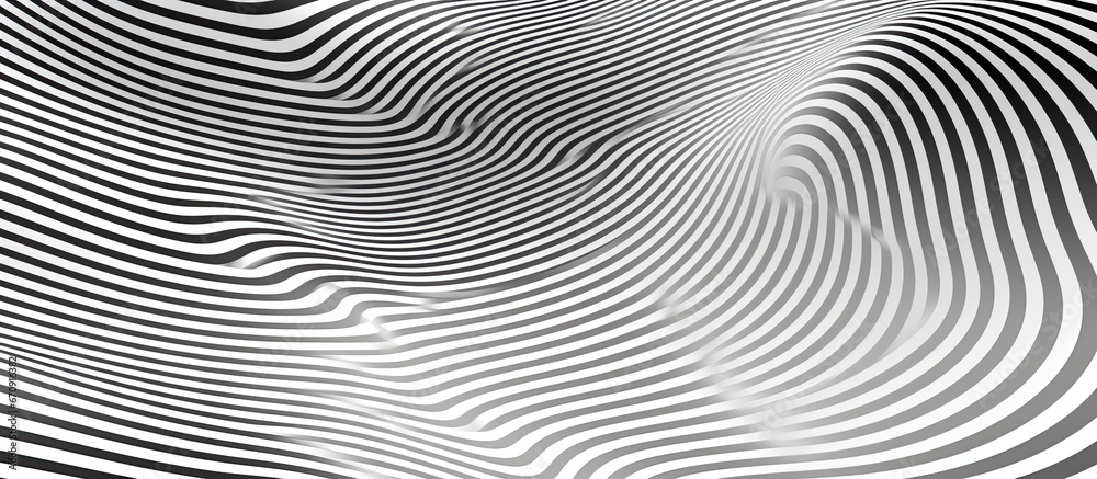 Geometric line artwork with halftone background