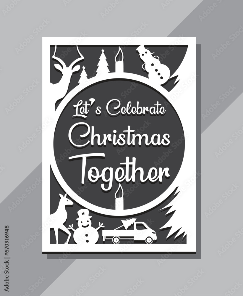 Christmas Greenting cards Template design
