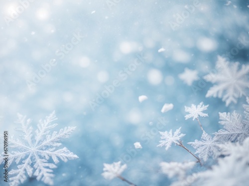 snowflakes winter background. AI Generative
