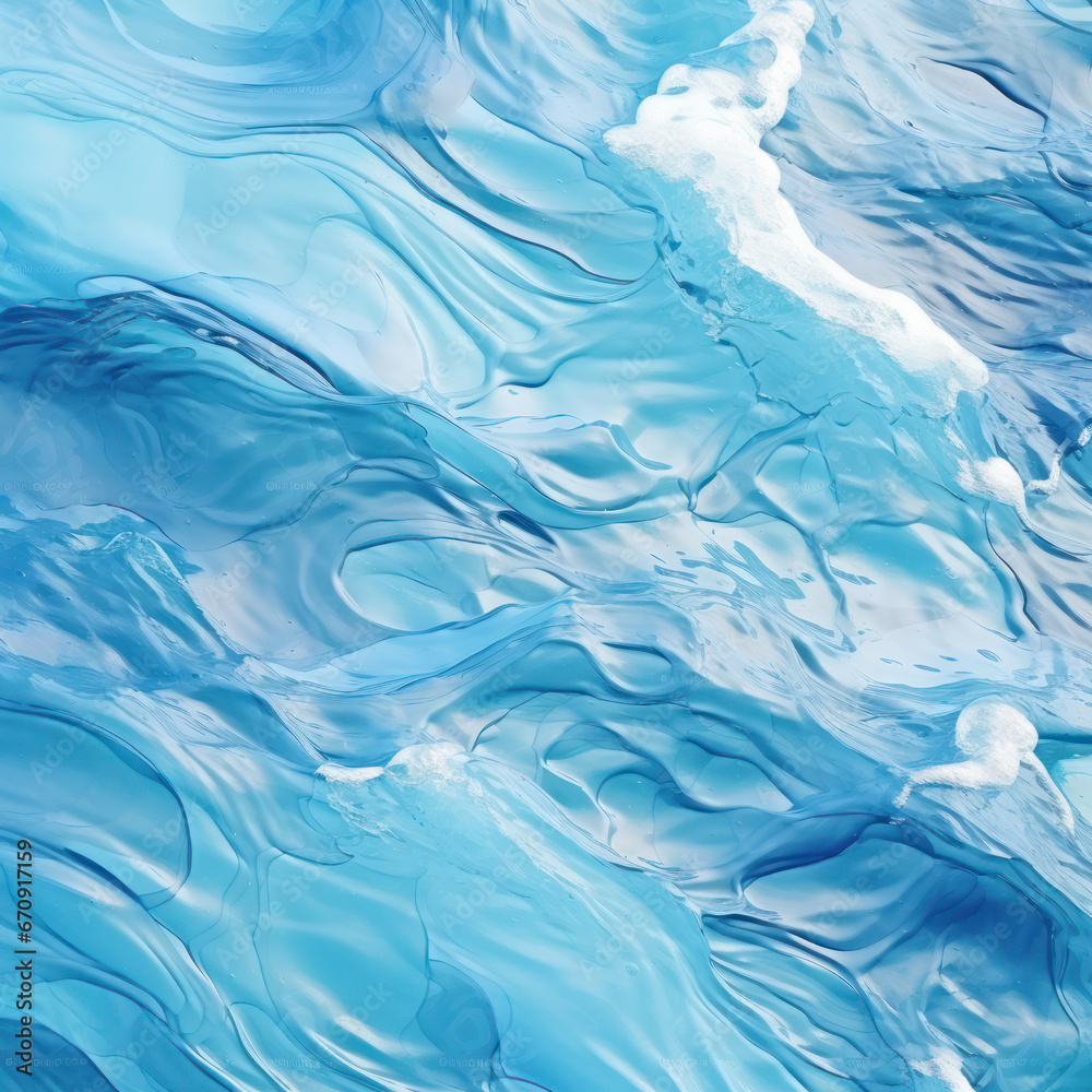 Abstract water ocean wave, blue, aqua, teal texture. Blue and white water wave web banner Graphic Resource as background .Generative AI