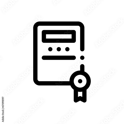 diploma line icon