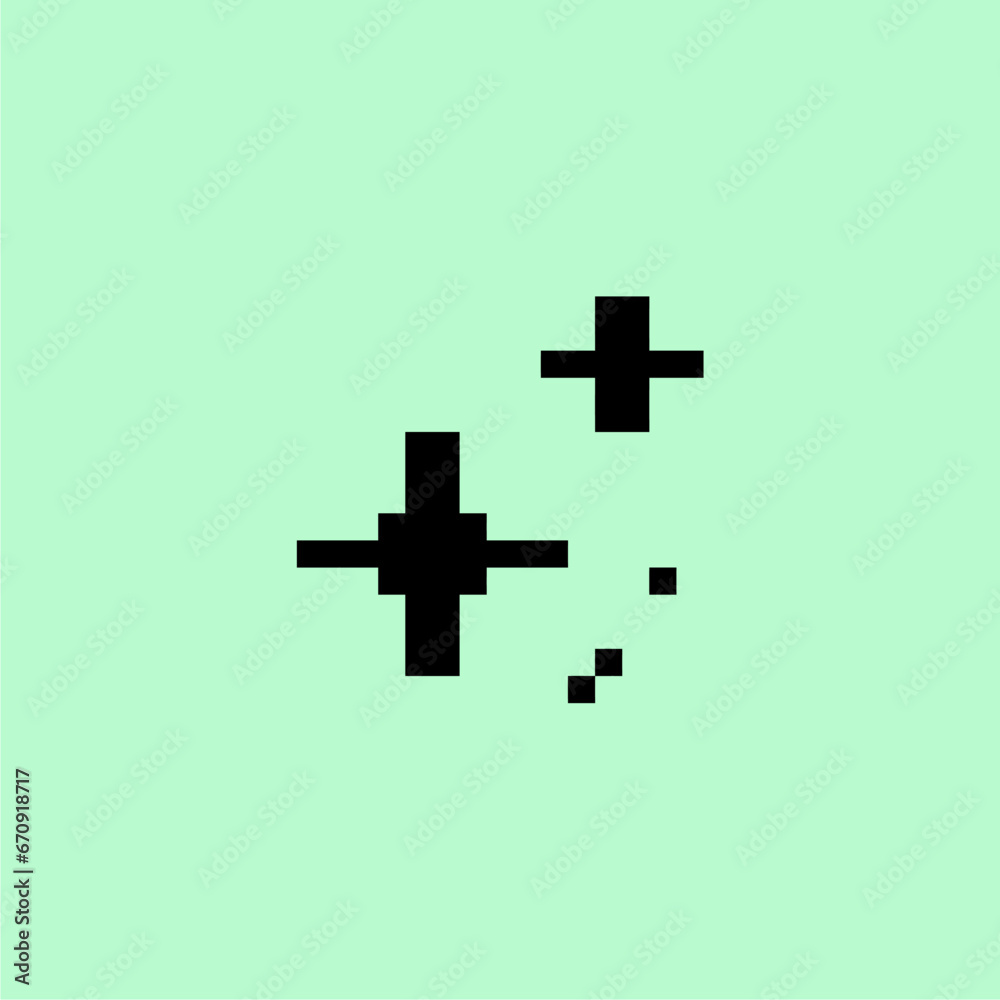 Obraz premium set star bit style vector stars