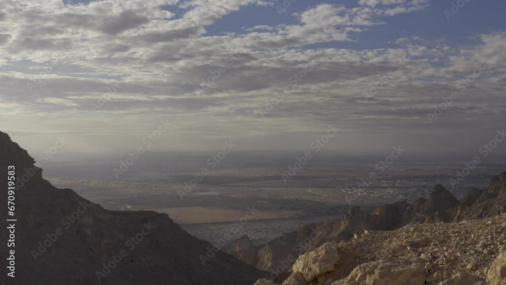 Aerial, Jebel Hafeet Viewpoint, Al Ain, United Arab Emirates Aerial, Jebel Hafeet Viewpoint, Al Ain, United Arab Emirates