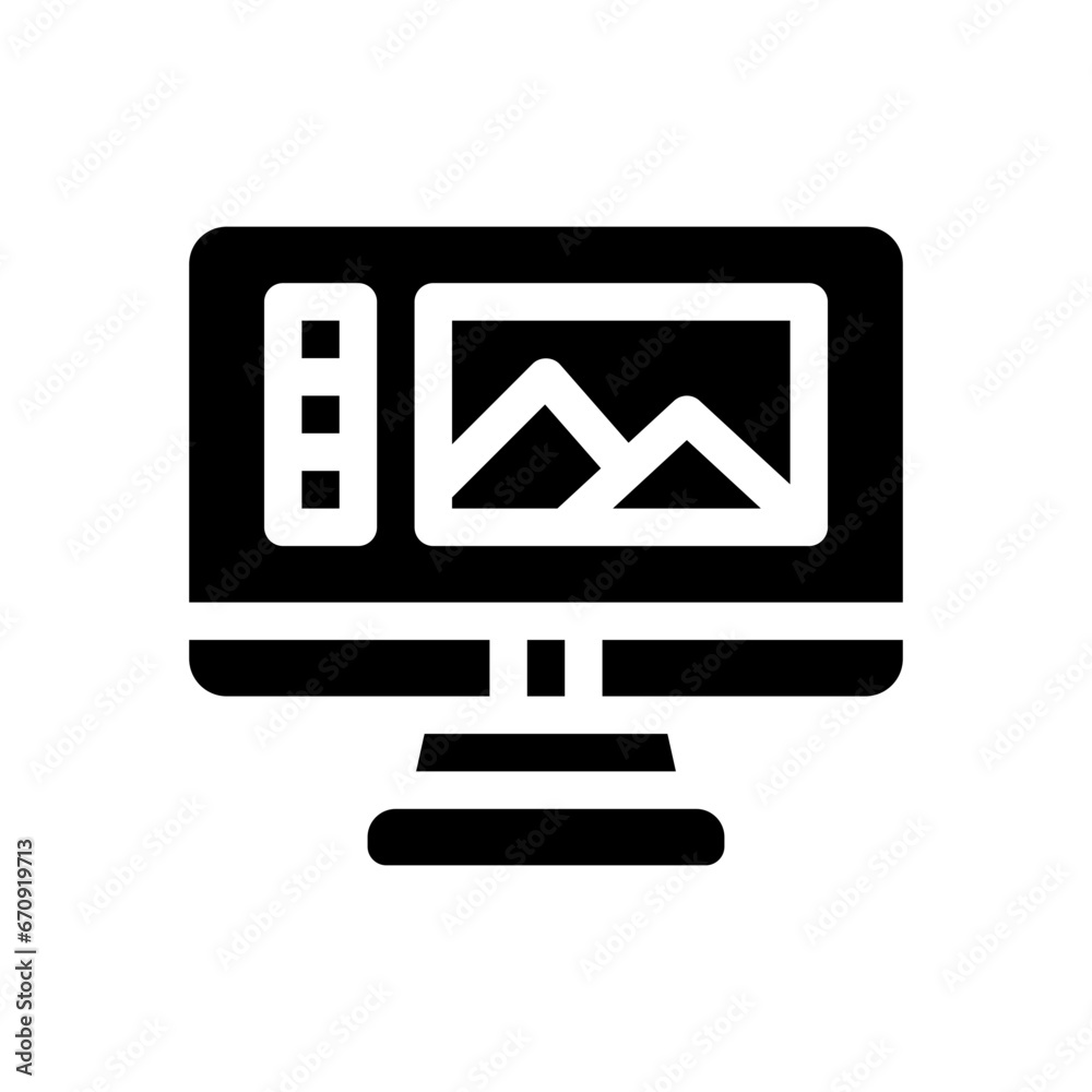 photo editing glyph icon photo editing glyph icon