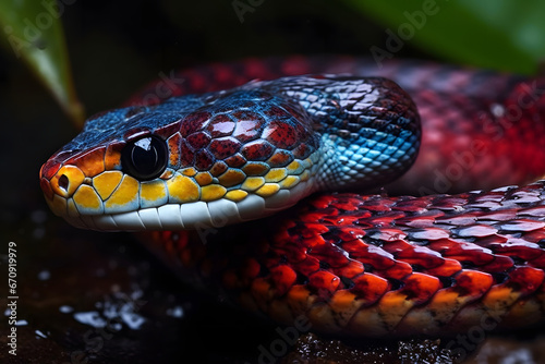 snake in the garden.  © D