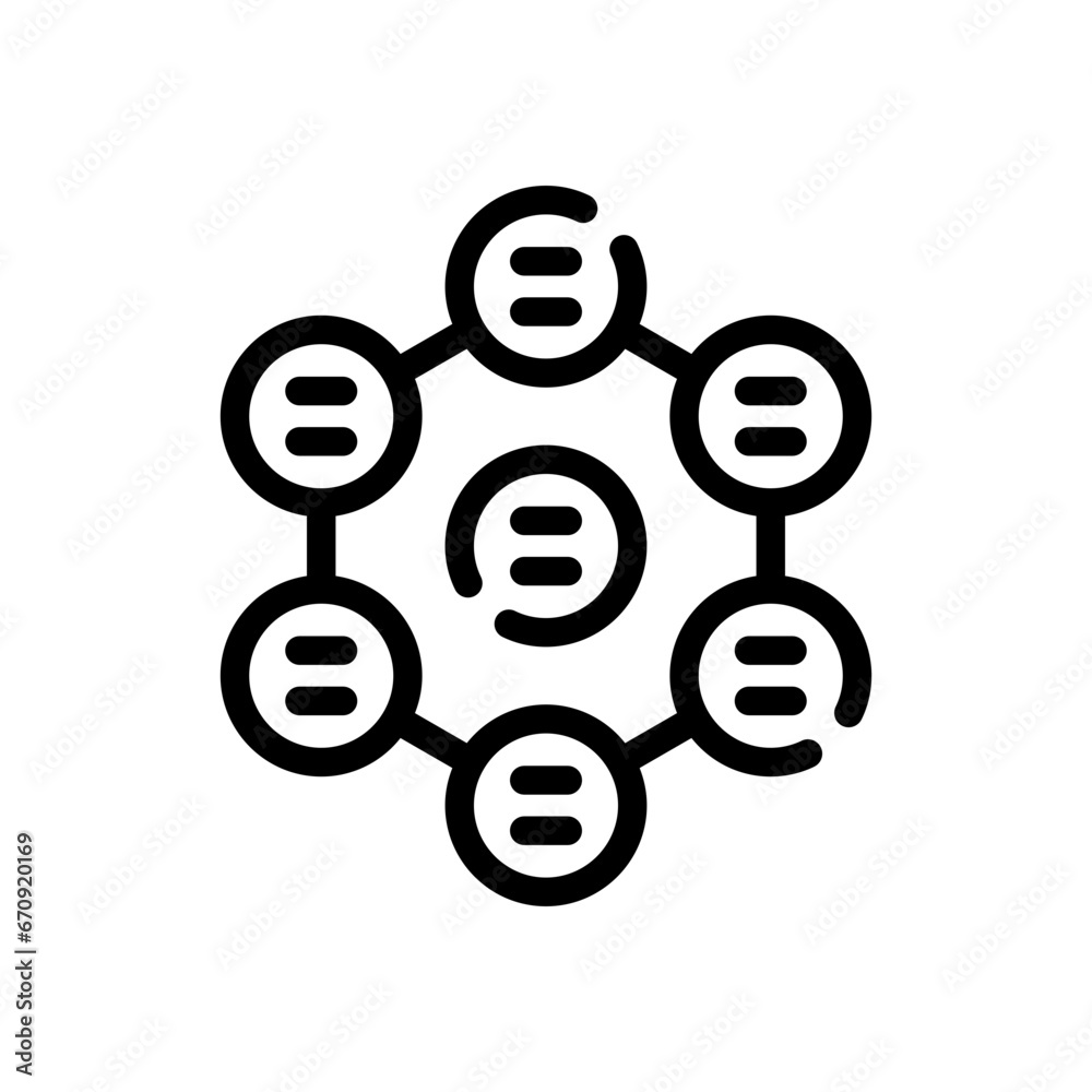 hexagonal line icon hexagonal line icon