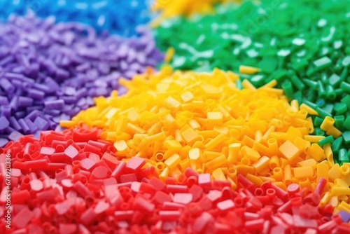 a close up shot of bright silicone rubber granules
