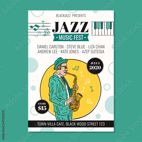 Jazz Music Festival Poster Flyer Template