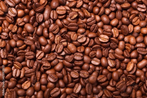 extreme close-up of brown roasted coffee bean texture