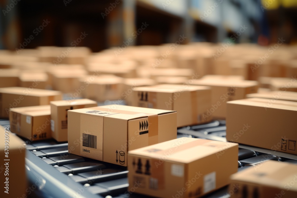 boxes in warehouse boxes in warehouse
