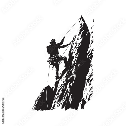 Rock Climbing Vector Image, Art and Design