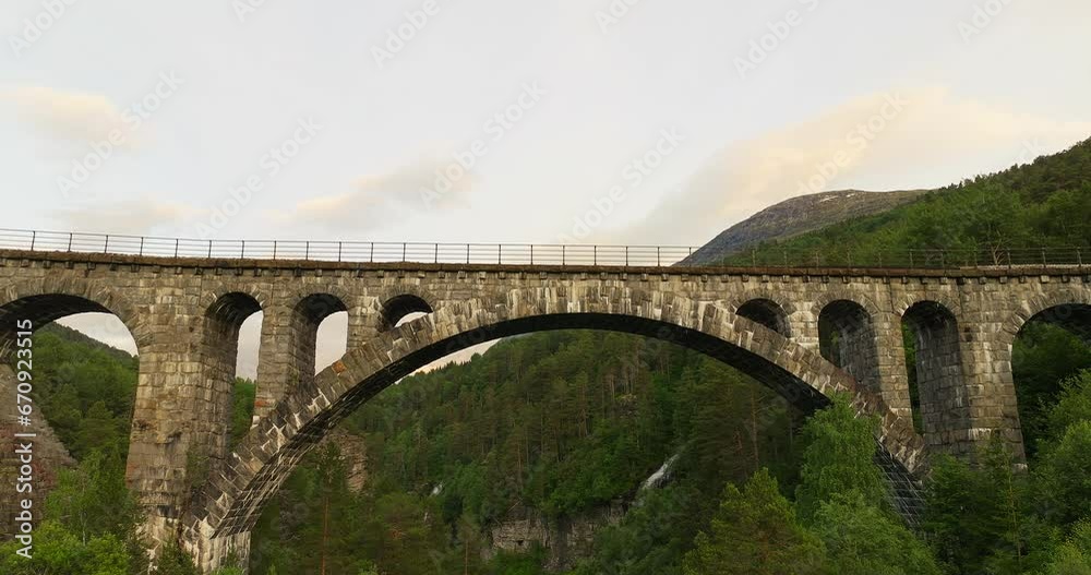 Iconic Kylling bru, stone railway bridge in Verma, Norway Iconic Kylling bru, stone railway bridge in Verma, Norway