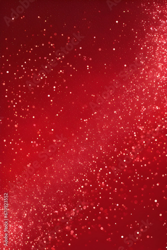 Red background with a scattering of gold sequins
