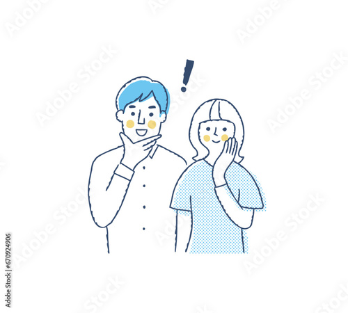 笑顔の若いカップル