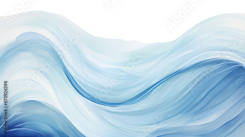 Wallpaper Mural Watercolor painting of a blue wave shape background Torontodigital.ca