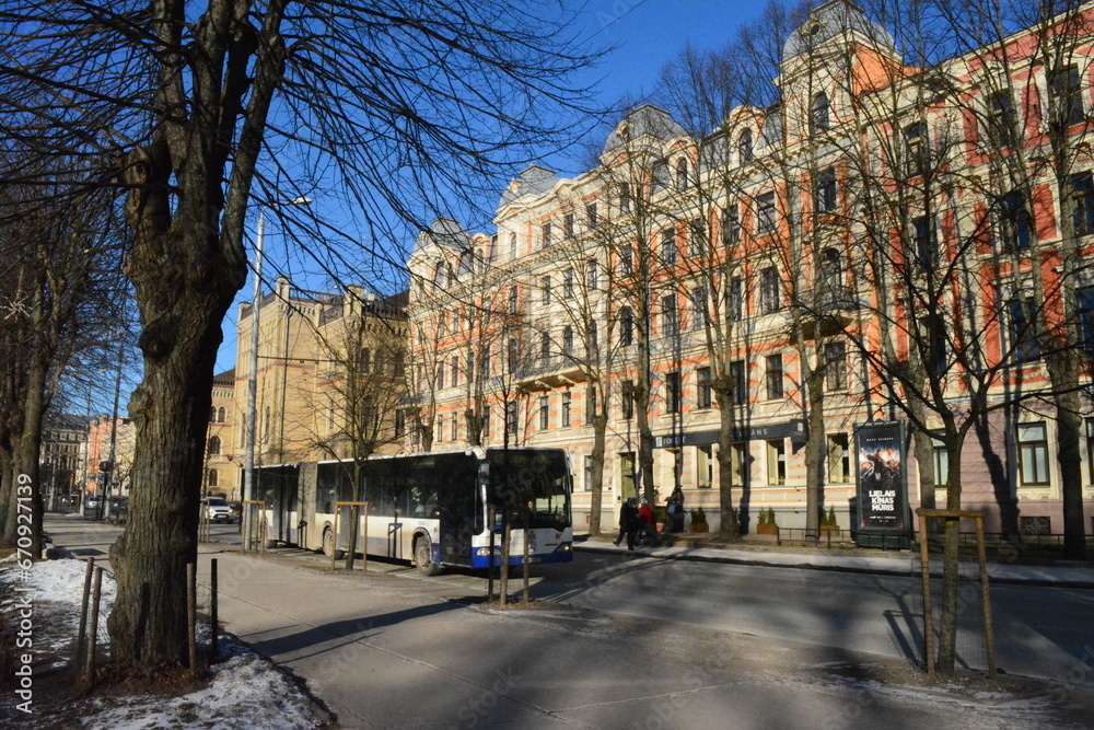 Fototapeta premium winter in riga