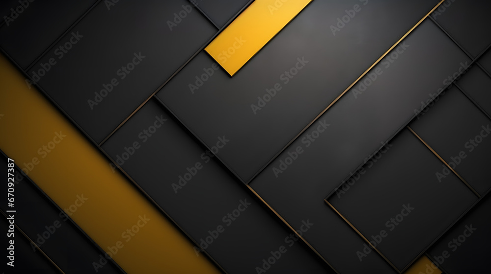 abstract yellow and black are light pattern with the gradient is the with floor wall metal texture soft tech diagonal background black dark sleek clean modern. Generative AI. abstract yellow and black are light pattern with the gradient is the with floor wall metal texture soft tech diagonal background black dark sleek clean modern. Generative AI.