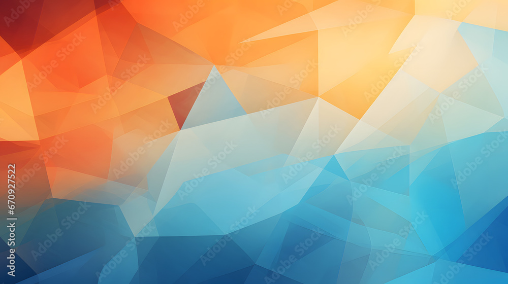 Obraz premium an abstract background featuring an orange and blue background. Generative AI.