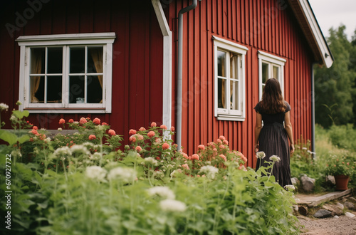 scandinavia house with garden