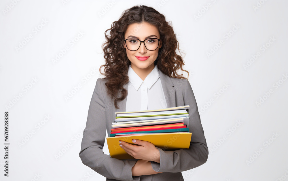 A Woman Enveloped in Literature - portrait of a woman with books A Woman Enveloped in Literature - portrait of a woman with books