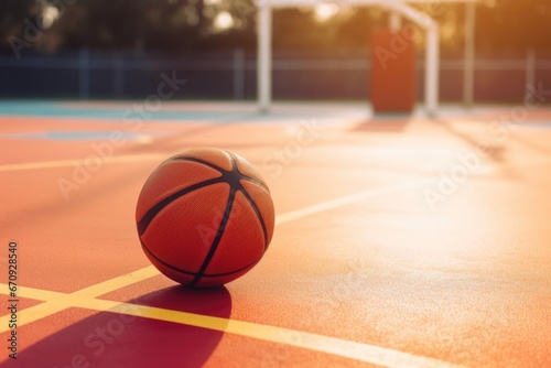 inviting basketball hoop in an open court