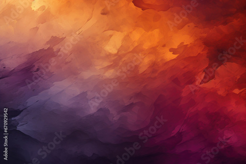 Painted background with dark orange brown purple abstract colors.