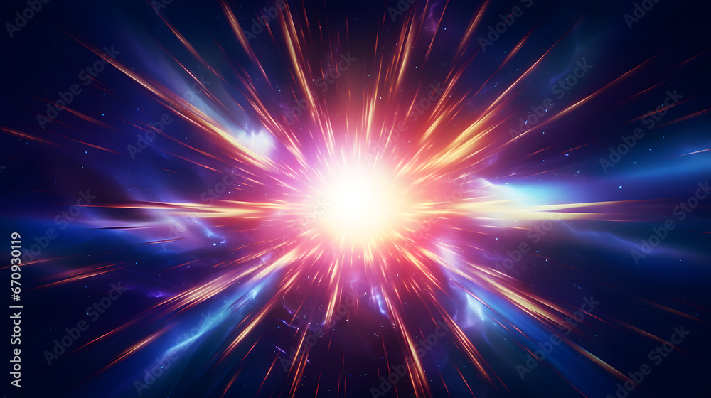 Futuristic Light Effect. Colorful Lens Flare. Star, Explosion and Electric Power Design. Generative AI. Futuristic Light Effect. Colorful Lens Flare. Star, Explosion and Electric Power Design. Generative AI.
