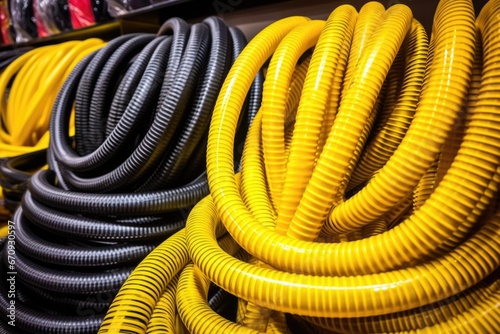 custom designed rubber hoses on display