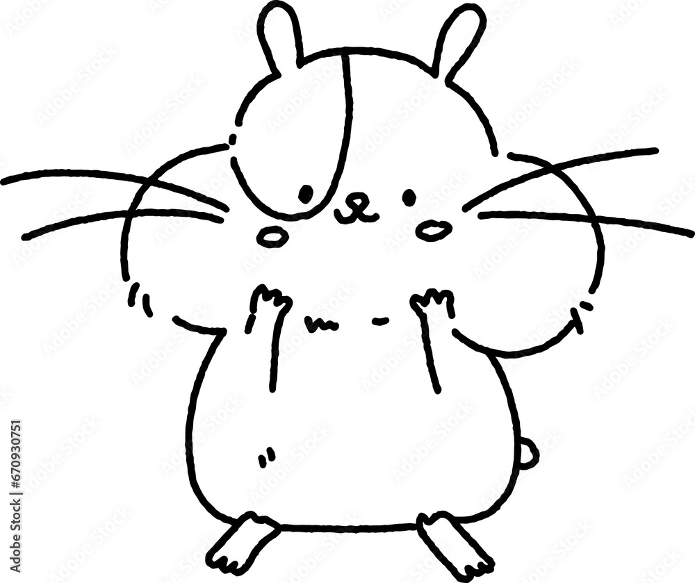 cute hamster coloring line cute hamster coloring line