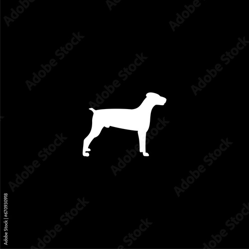 Dog icon  isolated on black background