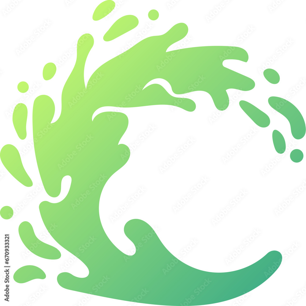 gradient water splash shape gradient water splash shape