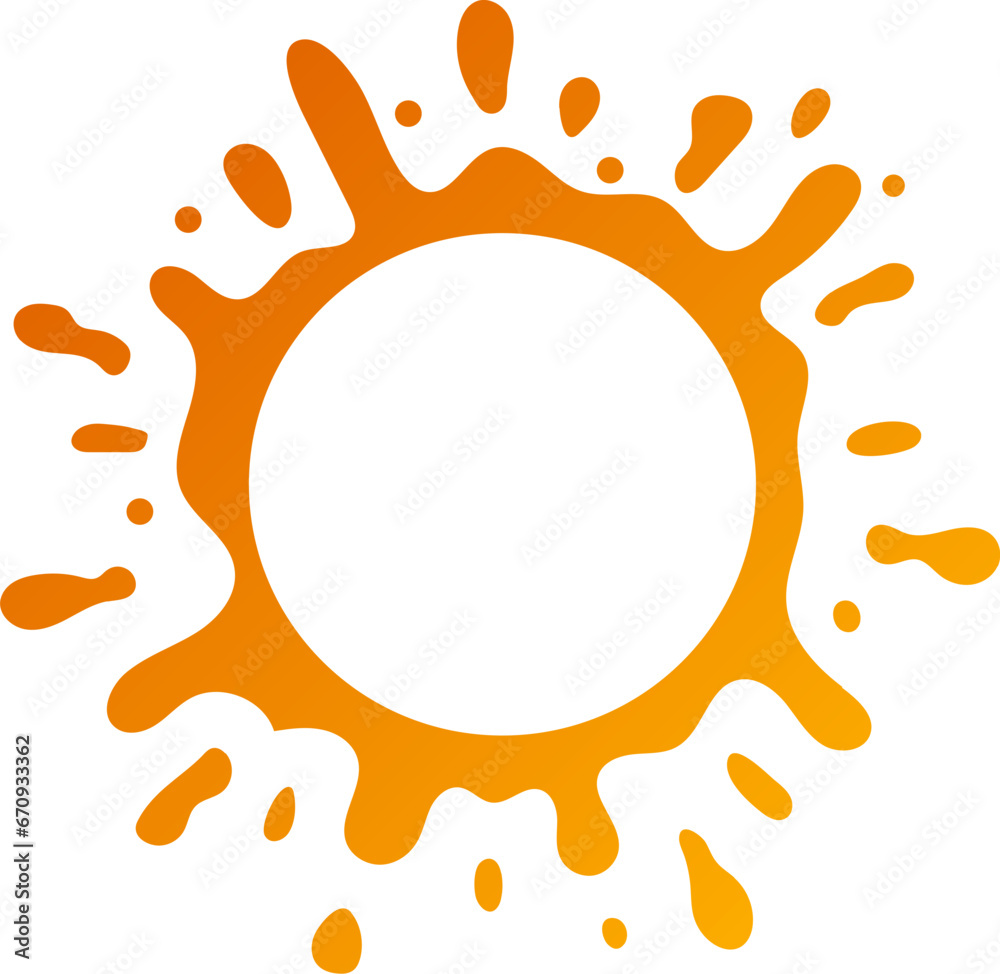 gradient water splash shape