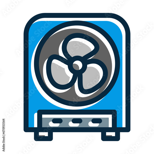Evaporative Vector Thick Line Filled Dark Colors