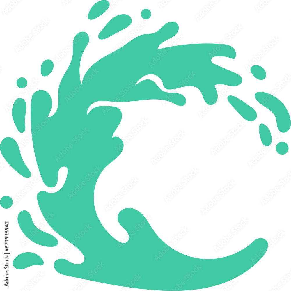 Fototapeta premium gradient water splash shape