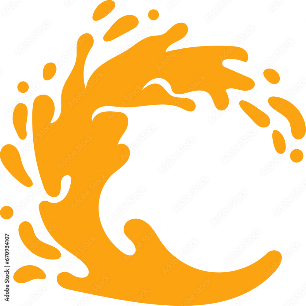Fototapeta premium gradient water splash shape