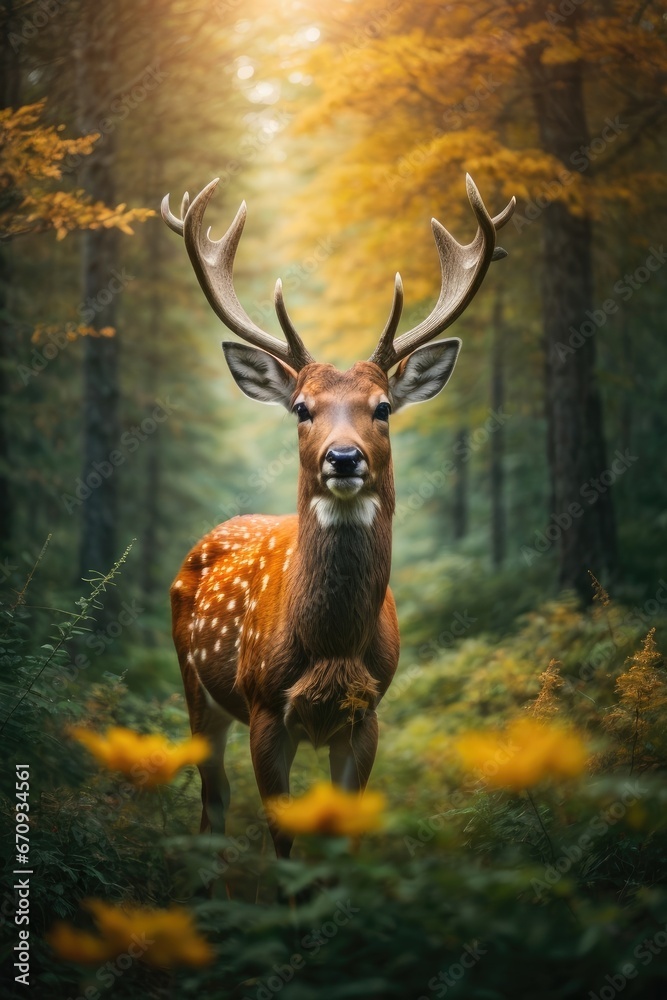 Fototapeta premium deer in the woods