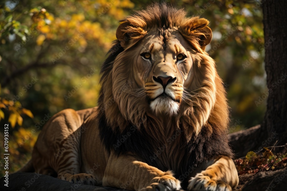Naklejka premium portrait of a lion
