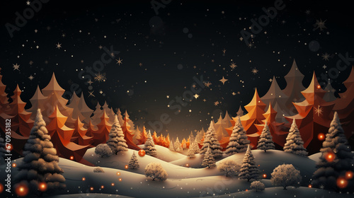 Christmas winter night scenery background illustration photo