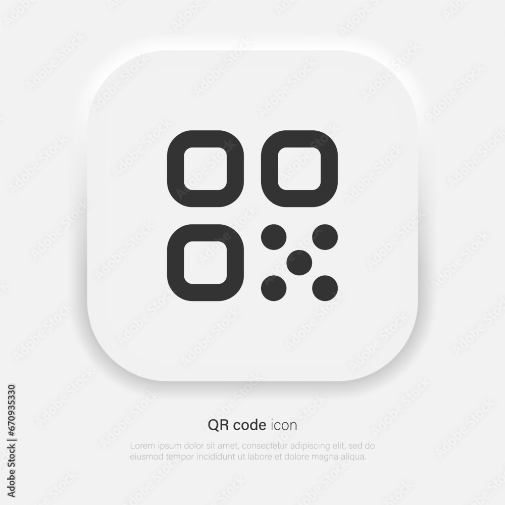 QR code for scanning with a smartphone. Transition to applications or sites using a QR code. Vector EPS 10 QR code for scanning with a smartphone. Transition to applications or sites using a QR code. Vector EPS 10