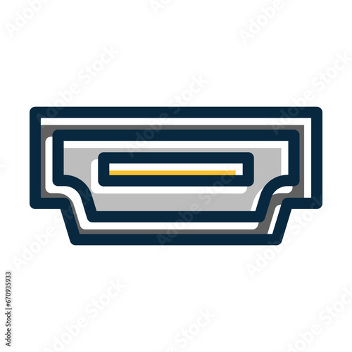 Hdmi Vector Thick Line Filled Dark Colors