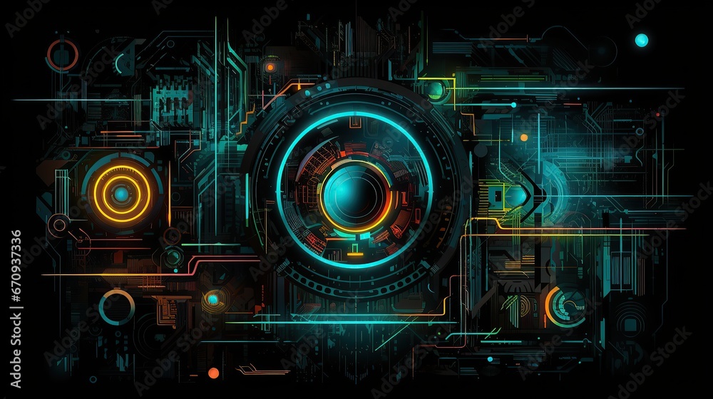 a series of complex, interlocking geometric shapes of circles, lines, and grids, a series of complex, interlocking geometric shapes of circles, lines, and grids,