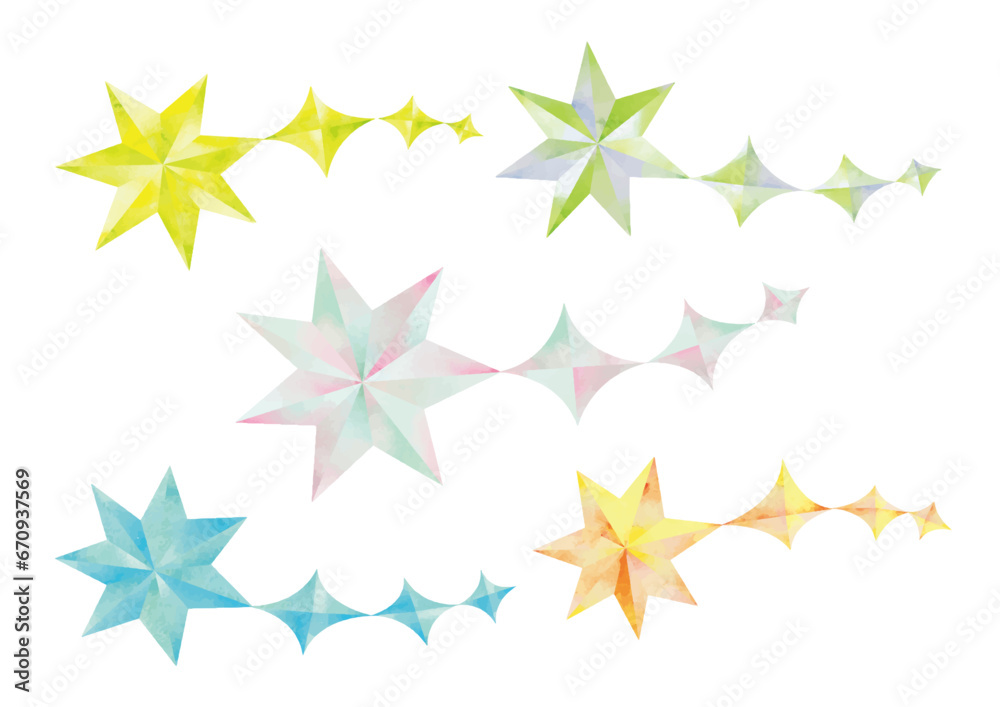 Obraz premium shooting stars like a jewel drawn in watercolor