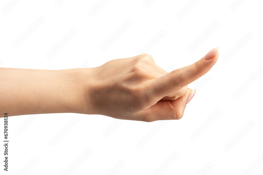 Woman hand isolated on a white background. Woman hand isolated on a white background.